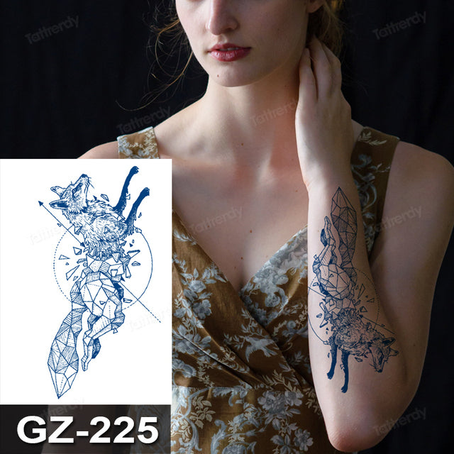 Colorful Tribal Dreamcatcher Temporary Tattoo Design