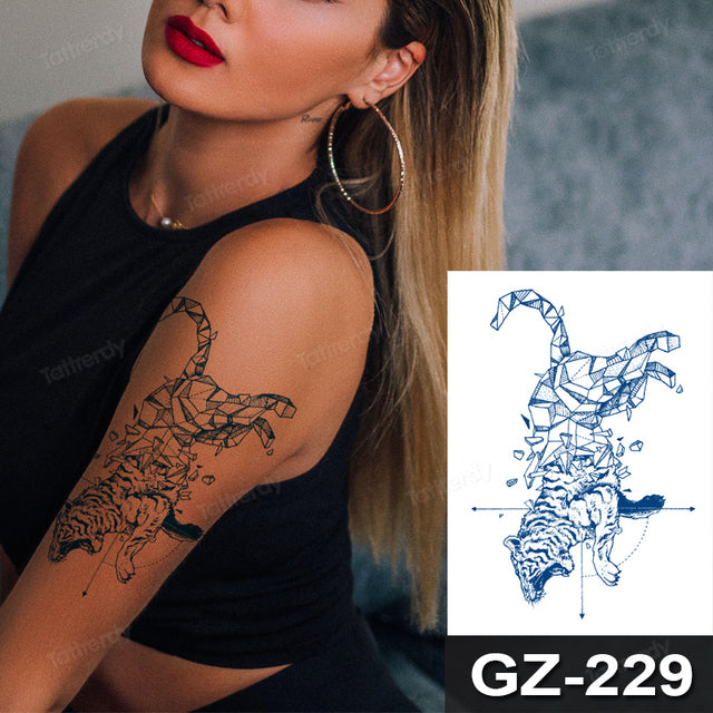 Colorful Tribal Dreamcatcher Temporary Tattoo Design