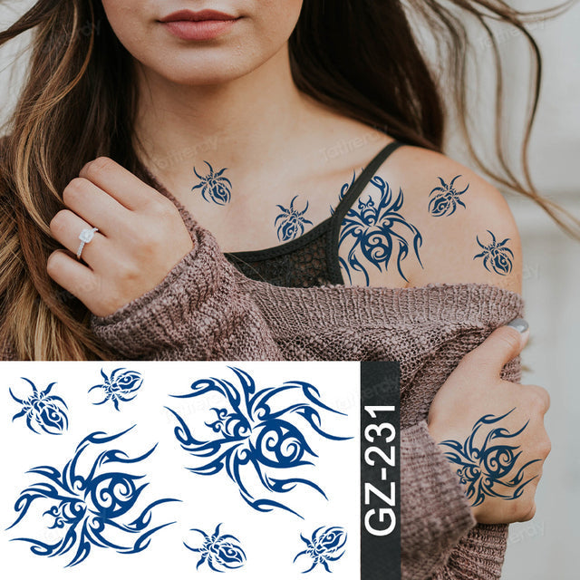 Colorful Tribal Dreamcatcher Temporary Tattoo Design
