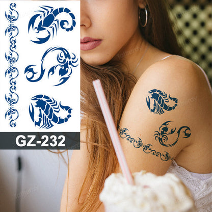Colorful Tribal Dreamcatcher Temporary Tattoo Design