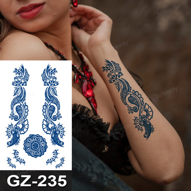 Colorful Tribal Dreamcatcher Temporary Tattoo Design