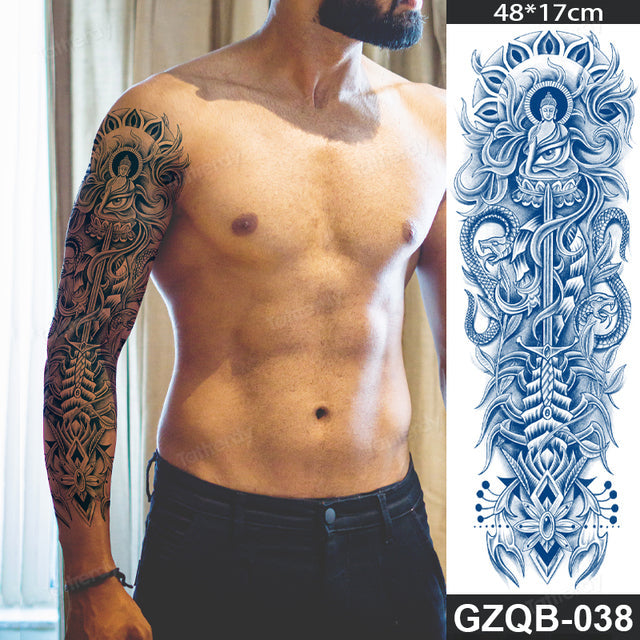 Inspirational Quote Full Sleeve Temporary Tattoo