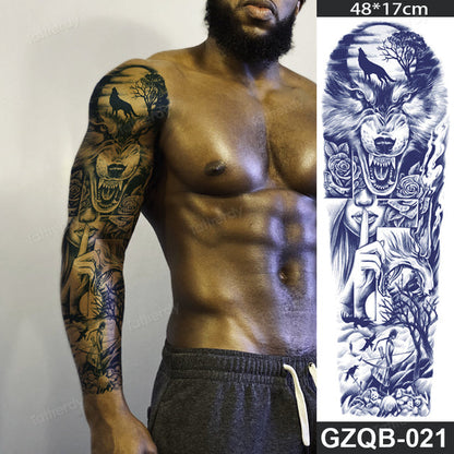 Inspirational Quote Full Sleeve Temporary Tattoo