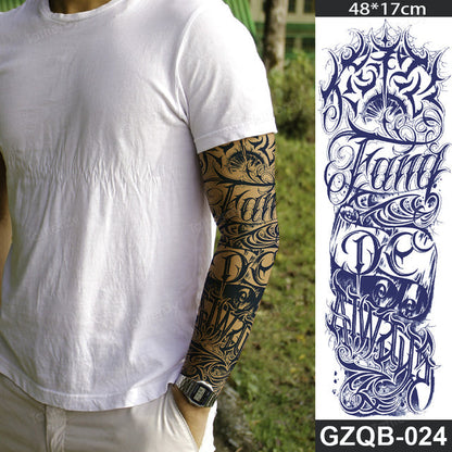 Inspirational Quote Full Sleeve Temporary Tattoo