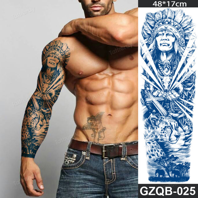 Inspirational Quote Full Sleeve Temporary Tattoo