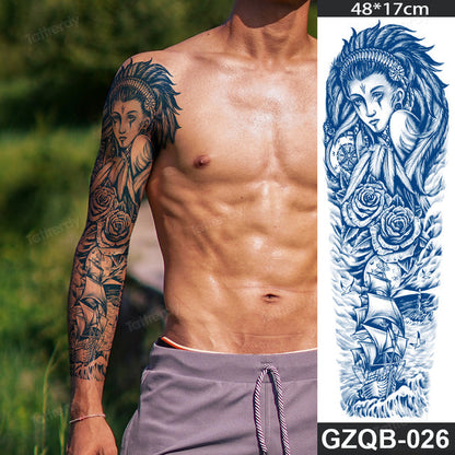 Inspirational Quote Full Sleeve Temporary Tattoo