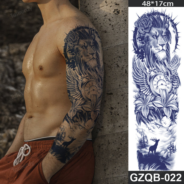 Inspirational Quote Full Sleeve Temporary Tattoo