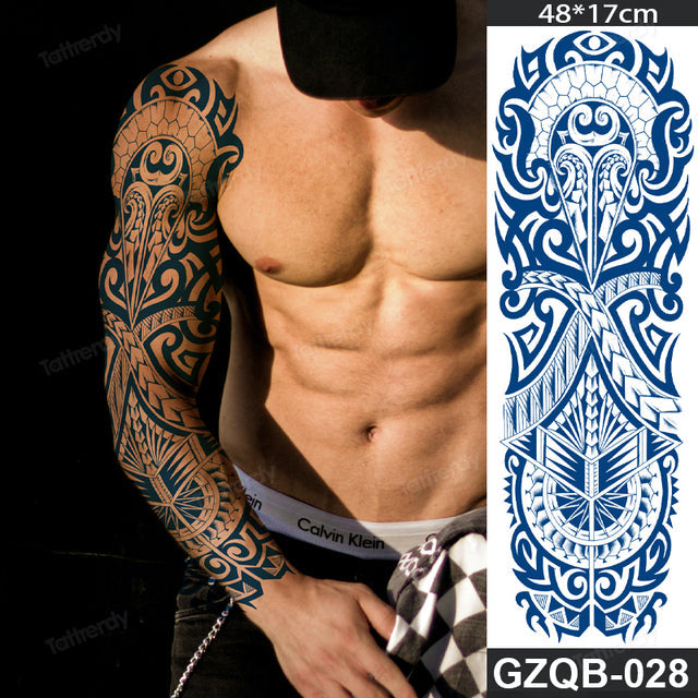 Inspirational Quote Full Sleeve Temporary Tattoo - Fesara