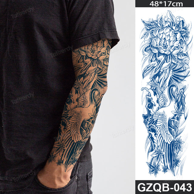 Inspirational Quote Full Sleeve Temporary Tattoo