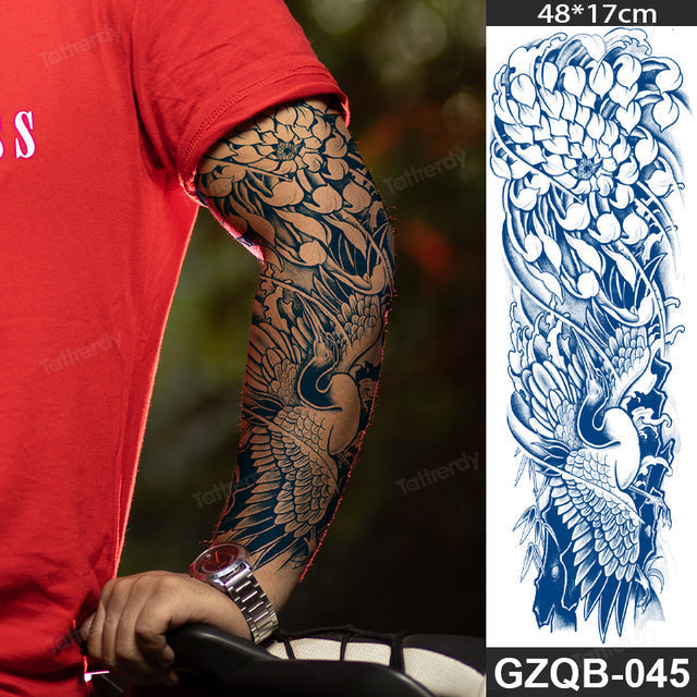 Inspirational Quote Full Sleeve Temporary Tattoo