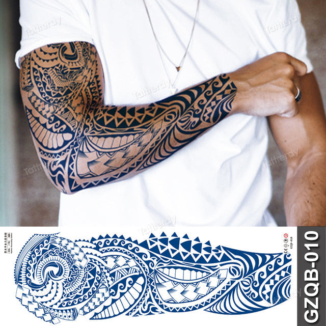 Inspirational Quote Full Sleeve Temporary Tattoo