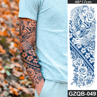 Inspirational Quote Full Sleeve Temporary Tattoo