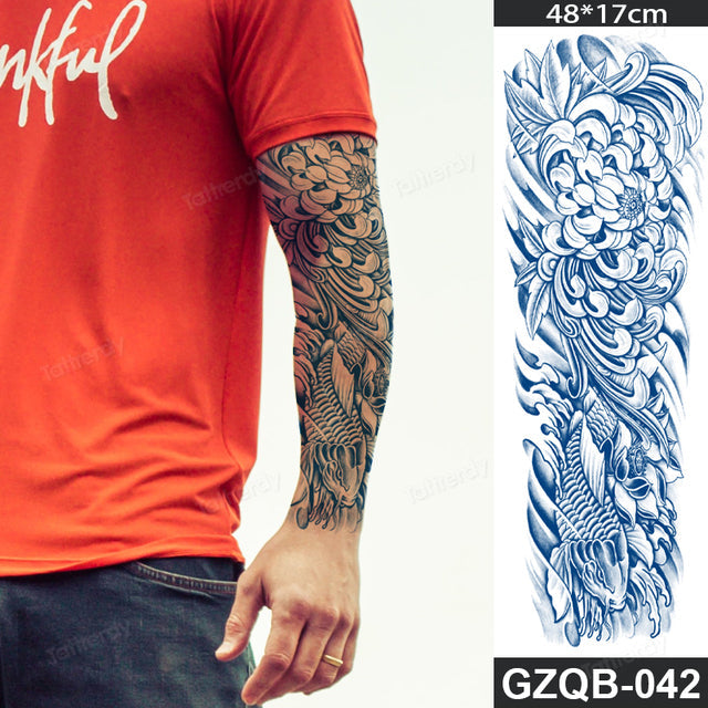 Inspirational Quote Full Sleeve Temporary Tattoo