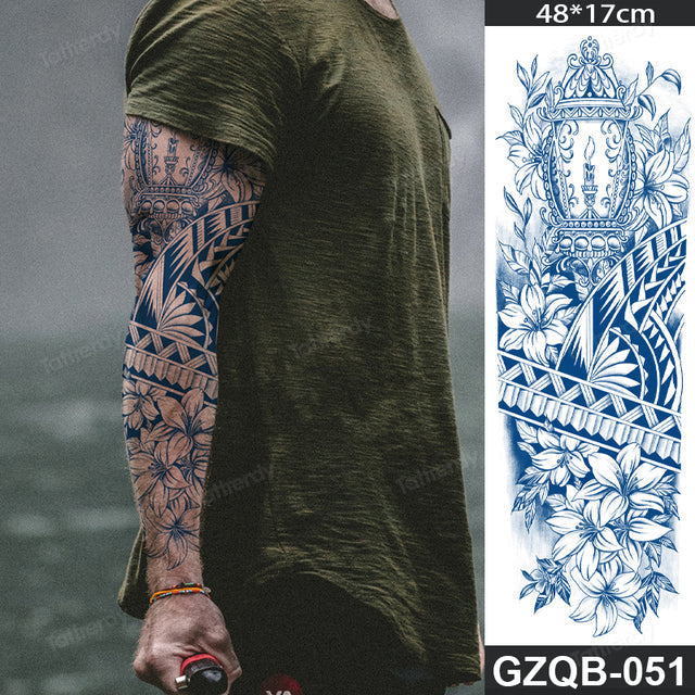 Inspirational Quote Full Sleeve Temporary Tattoo