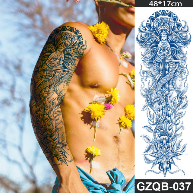 Inspirational Quote Full Sleeve Temporary Tattoo