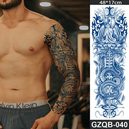 Inspirational Quote Full Sleeve Temporary Tattoo