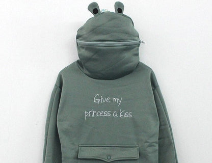 Asian Inspired Frog Long Sleeve Hooded Sweatshirt
