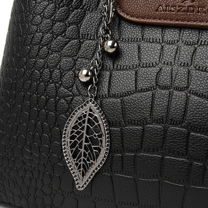 Designer Leather Tote Handbag