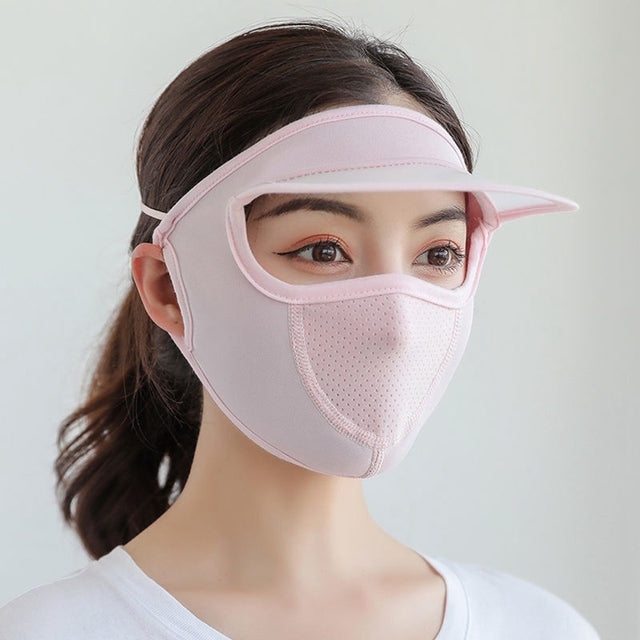 Lightweight Outdoor Sun Hat with UV Face Mask