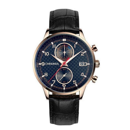 Elegant Premium Leather Band Wristwatch - Fesara