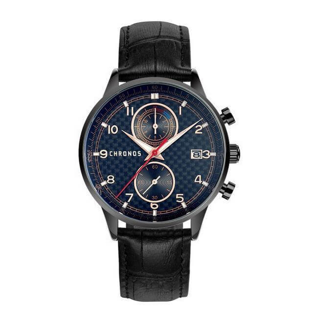 Elegant Premium Leather Band Wristwatch