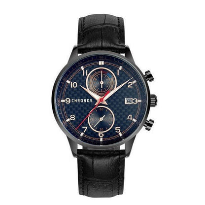 Elegant Premium Leather Band Wristwatch