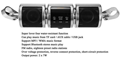Waterproof Motorcycle Handlebar Bluetooth Music Speaker