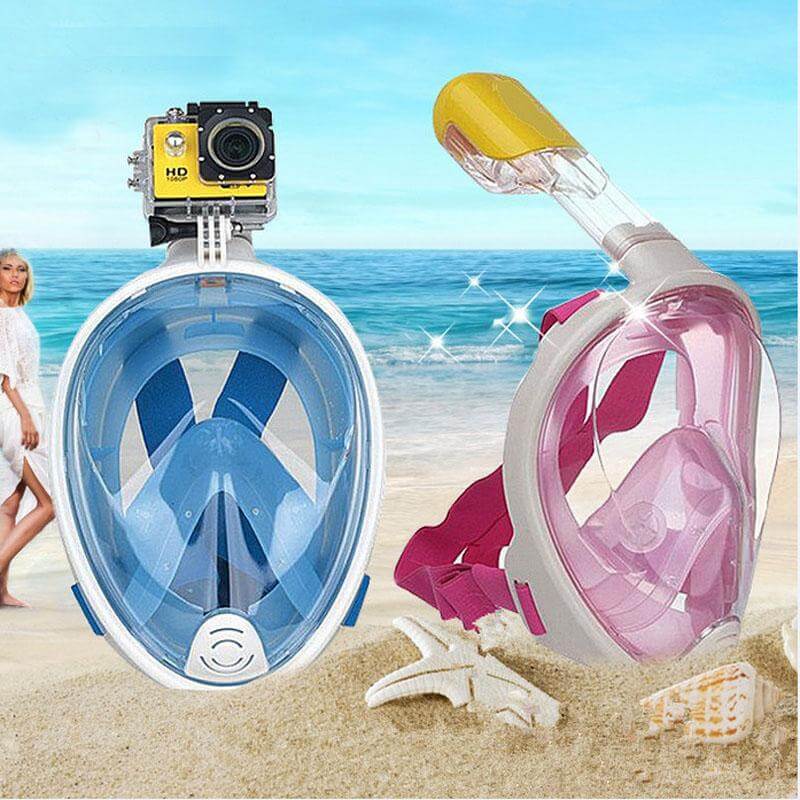 Clear Full Face Scuba Diving Mask with Ear Plugs