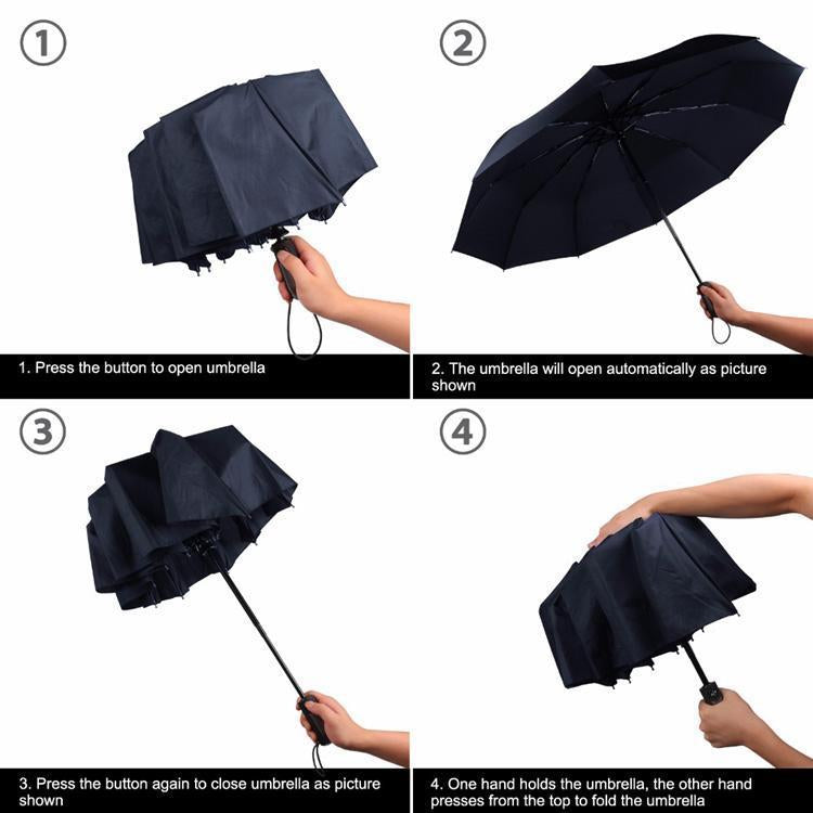 Compact Auto Open Close Waterproof Umbrella