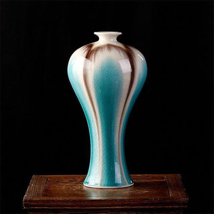 Traditional Chinese Style Cracked Glaze Decorative Vase - Fesara