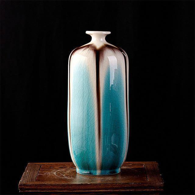 Traditional Chinese Style Cracked Glaze Decorative Vase