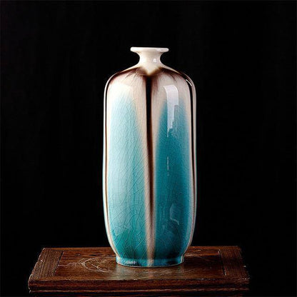 Traditional Chinese Style Cracked Glaze Decorative Vase