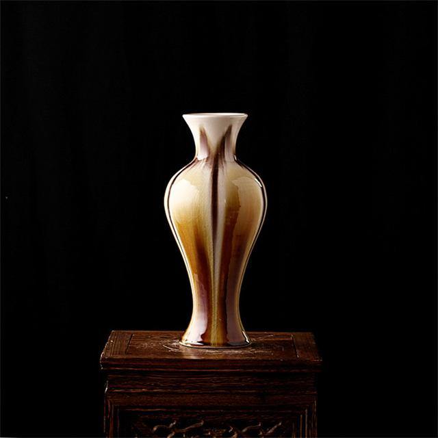 Traditional Chinese Style Cracked Glaze Decorative Vase