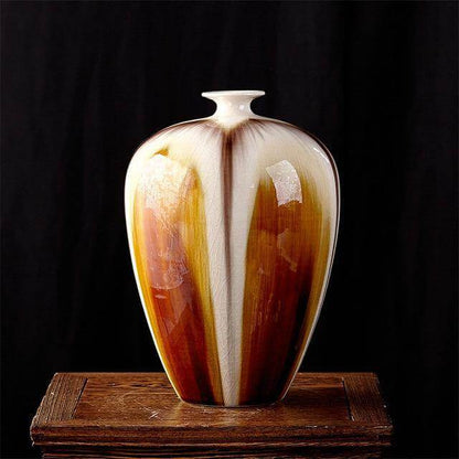 Traditional Chinese Style Cracked Glaze Decorative Vase
