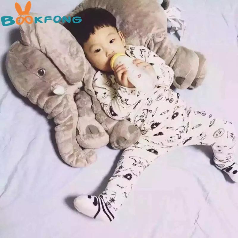 Cuddly Soft Baby Elephant Toy Pillow