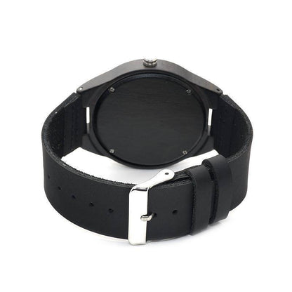 Men's Classic Wooden Watch with Genuine Leather Strap