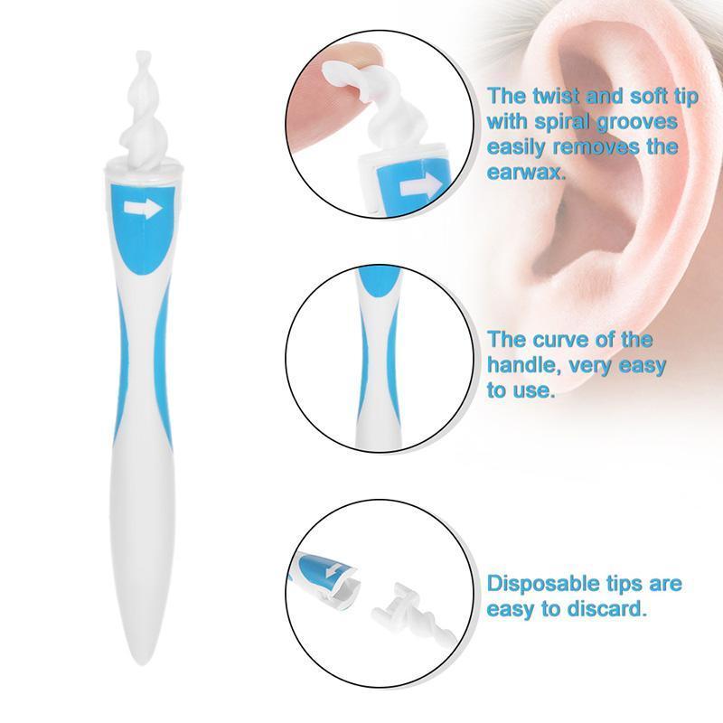 Easy Ear Cleaner Spiral Remover with 16 Extra Tips