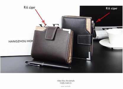 Leather Men's Slim Wallet Clutch