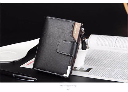 Leather Men's Slim Wallet Clutch