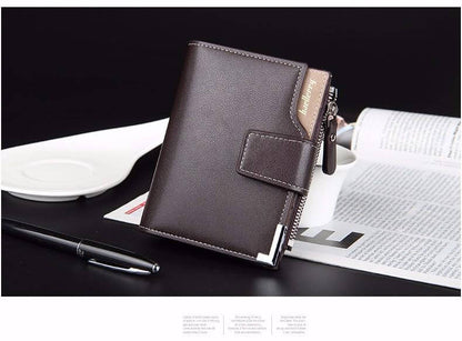 Leather Men's Slim Wallet Clutch