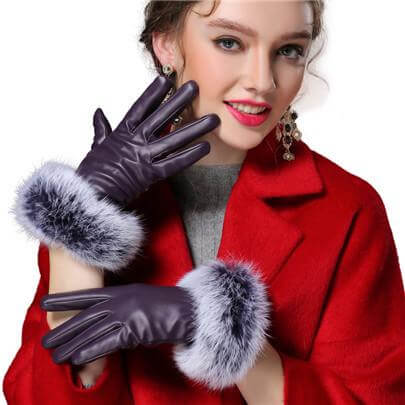 Luxurious Real Fur Winter Gloves for Women
