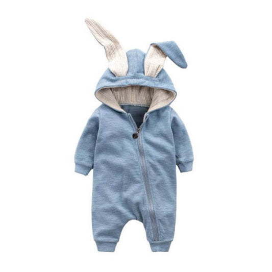 Cozy Baby Bunny Jumpsuit Soft Winter Romper - Fesara