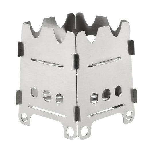 Portable Folding Camp Stove with Alcohol Burner Stainless Steel - Fesara