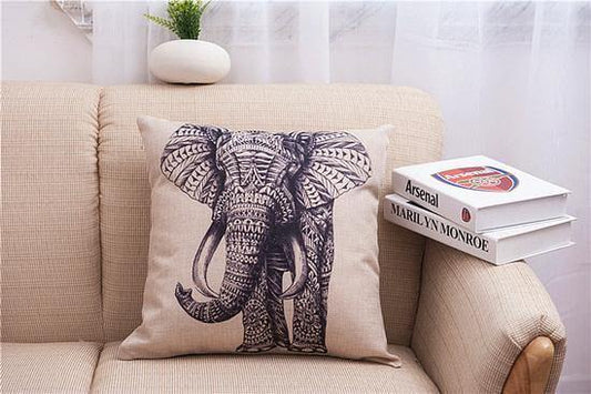 Beautiful Elephant Pattern Throw Pillow Covers - Fesara
