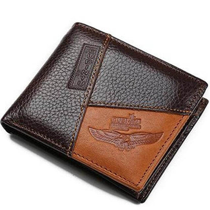 Authentic Leather Mens Wallet with Zipper Coin Pouch - Fesara