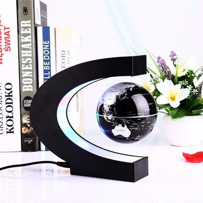 Luxury Floating Globe Lamp with LED Light and US Plug