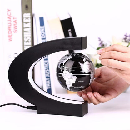 Luxury Floating Globe Lamp with LED Light and US Plug