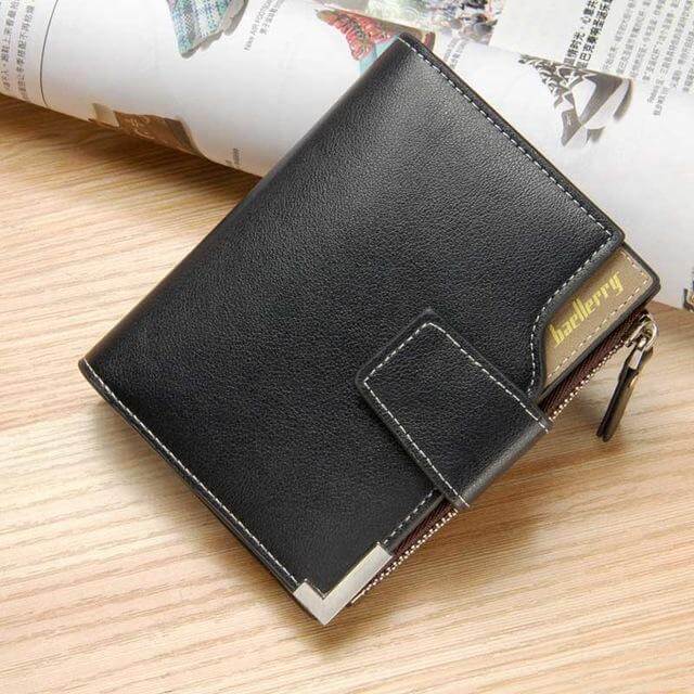 Leather Men's Slim Wallet Clutch