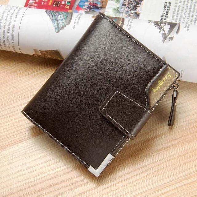 Leather Men's Slim Wallet Clutch
