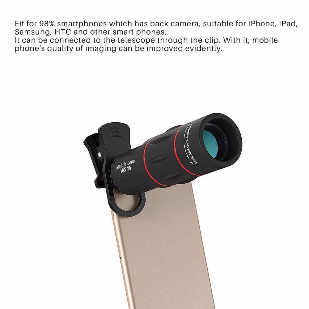 High Power 18X Zoom Mobile Phone Lens Kit